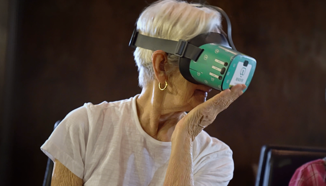 Blind woman seeing again
